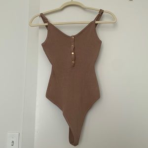 NWOT brown bodysuit